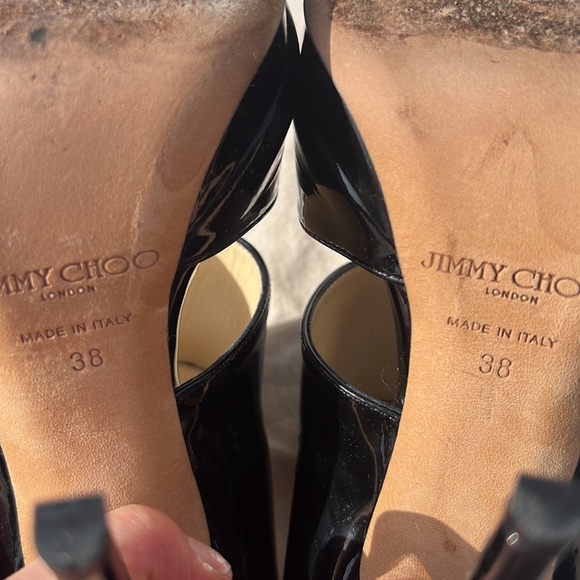 JIMMY CHOO MARY JANE PLATFORM SANDAL HEELS BLACK 8 - Picture 8 of 16